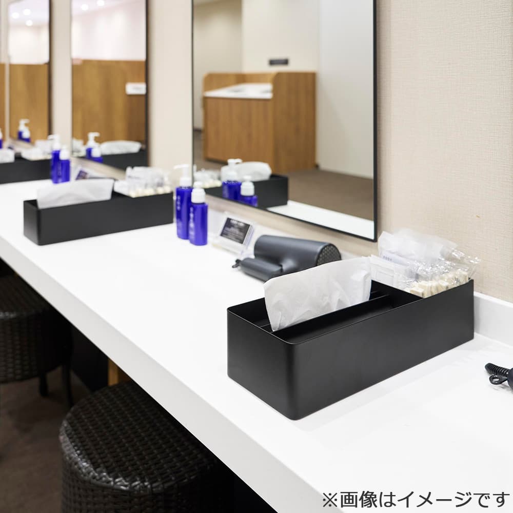 ペーパータオル&バニティオーガナイザー「タワー 10744」ブラック