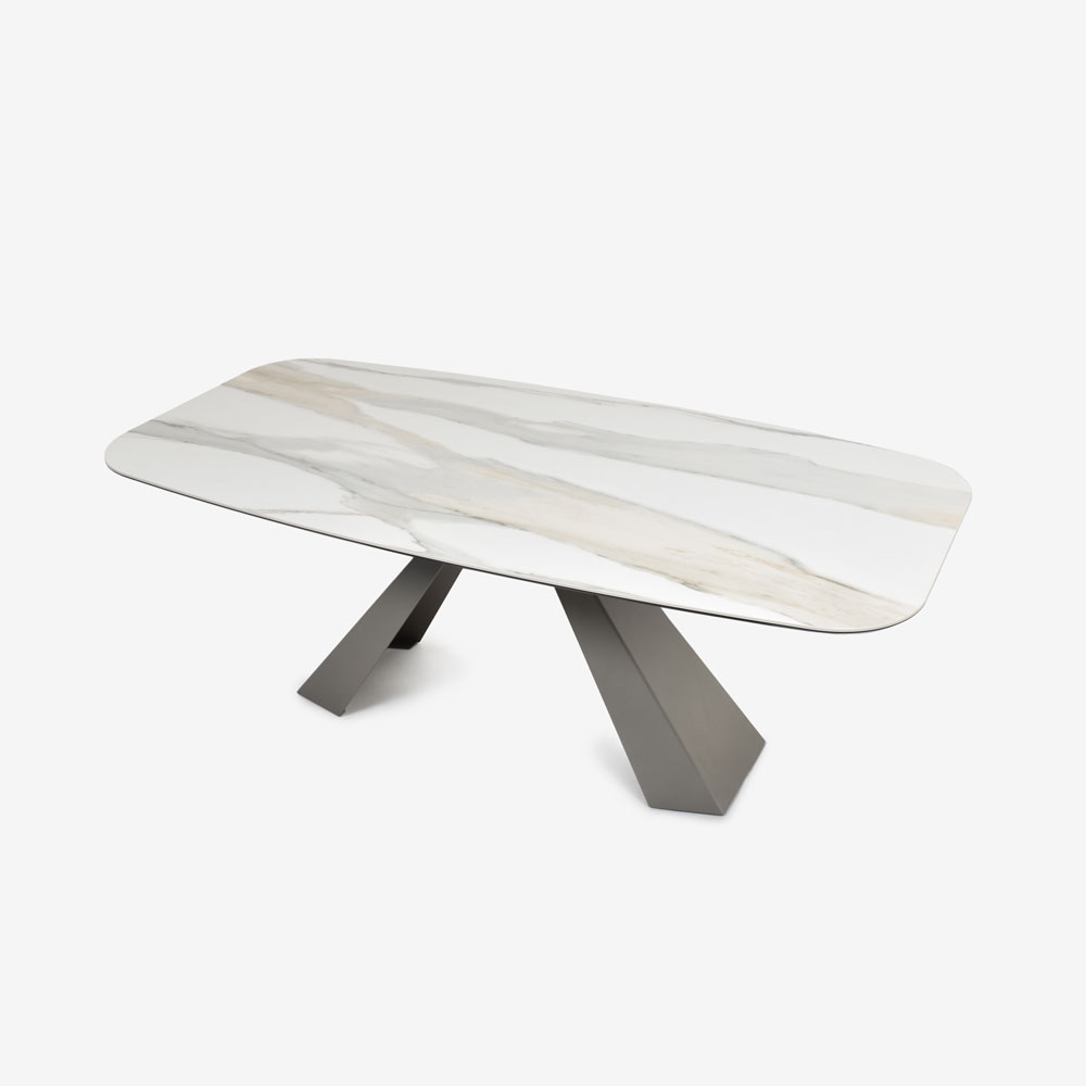 cattelan italia (カッテラン・イタリア)　ダイニングテーブル「エリオット」幅200cm セラミック材 マット・ゴールデン・カラカッタ色【次回入荷未定】