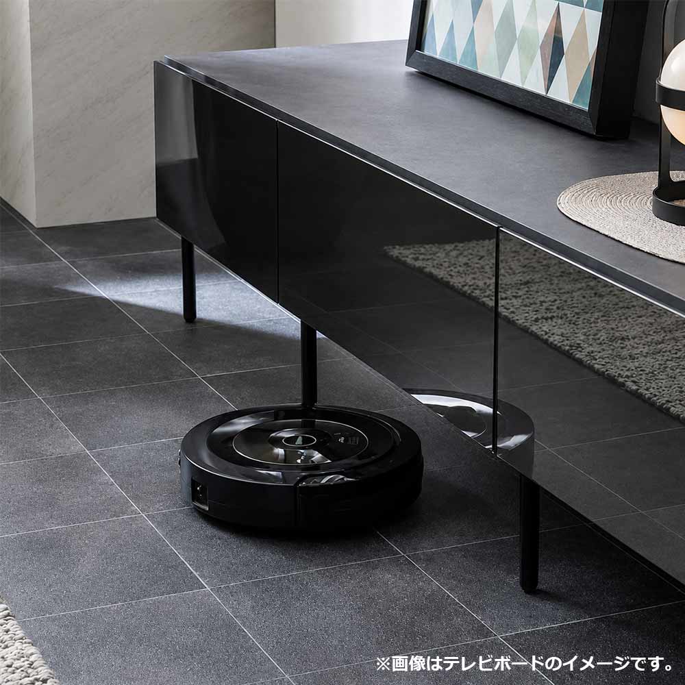 サイドボード「ハリス」GBK ガラスブラック色 全2サイズ（幅145・幅180）
