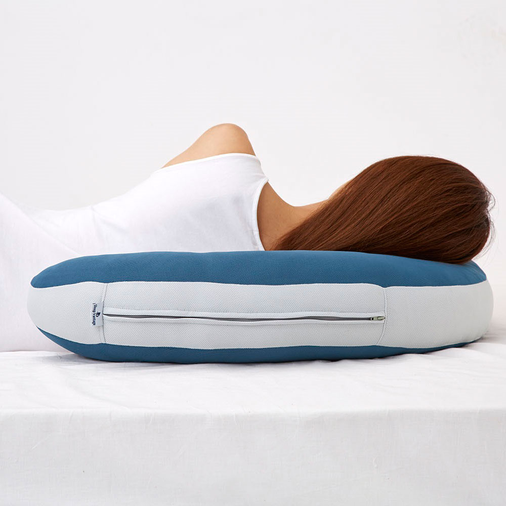 枕「スリープバンテージドクター」ハイタイプ ブルー色 FranceBed（フランスベッド）