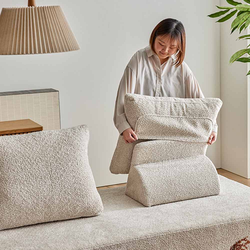 ソファ2点セット「ティノ」背クッション4個付き 幅270cm 布全2色
