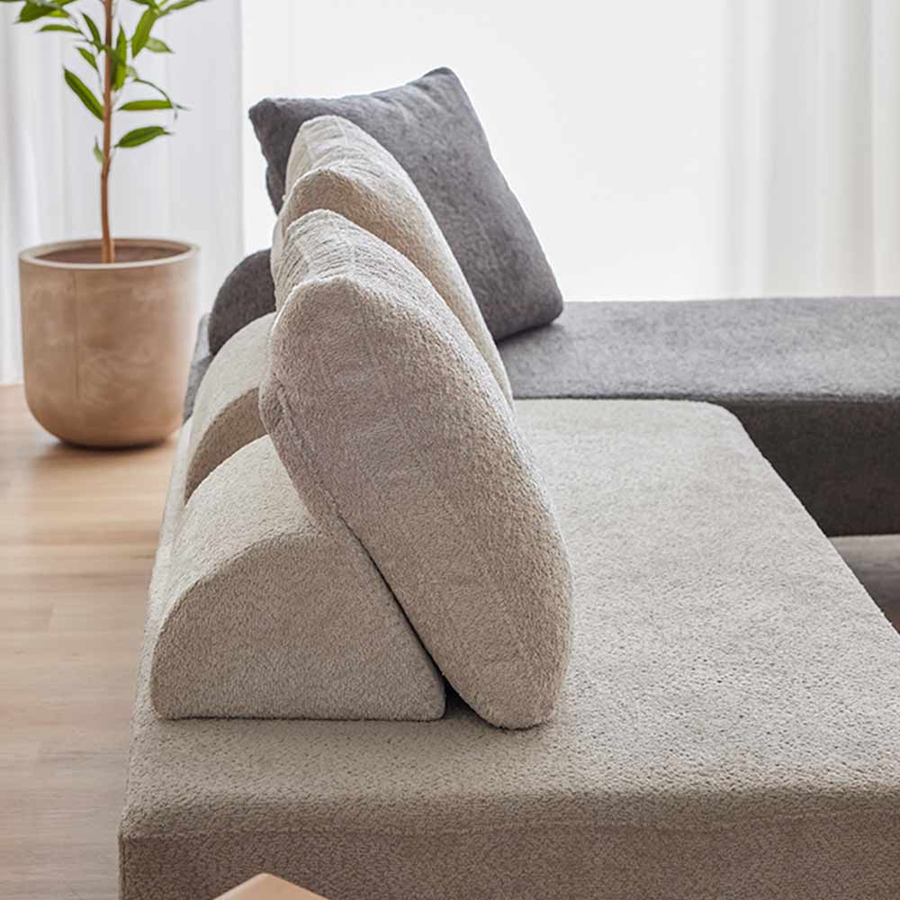 ソファ2点セット「ティノ」背クッション4個付き 幅270cm 布全2色