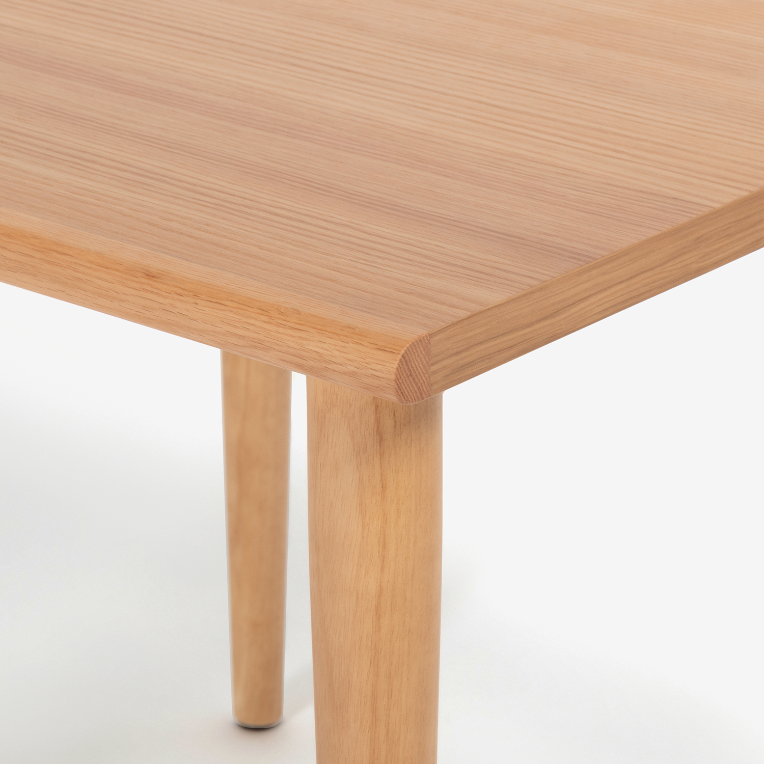 ダイニングテーブル「ユノ3」幅80cm レッドオーク材 ホワイトオーク色 丸脚
