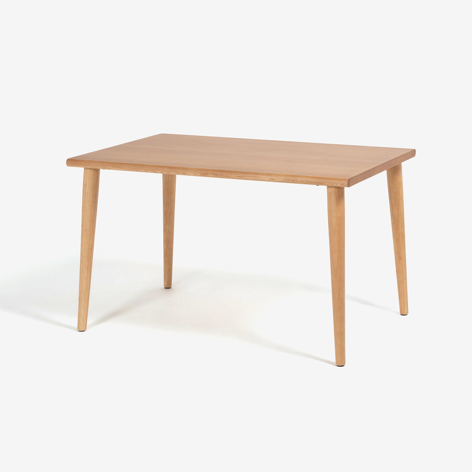 ダイニングテーブル「ユノ3」レッドオーク材 ホワイトオーク色 丸脚 全3サイズ