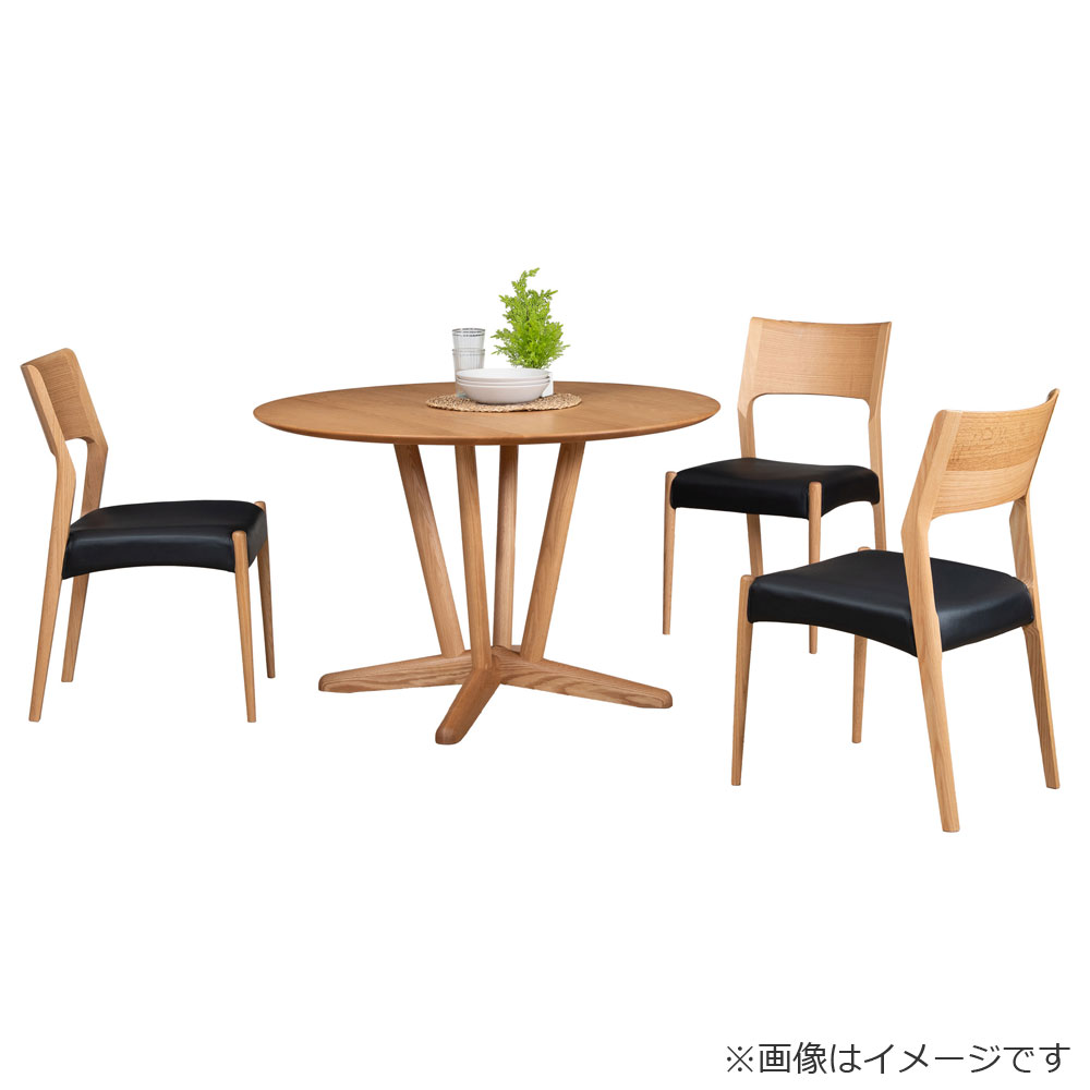 ダイニングチェア「YUME3 306チェア」オーク材 NA色 座面PVC BK色 カバー全3色