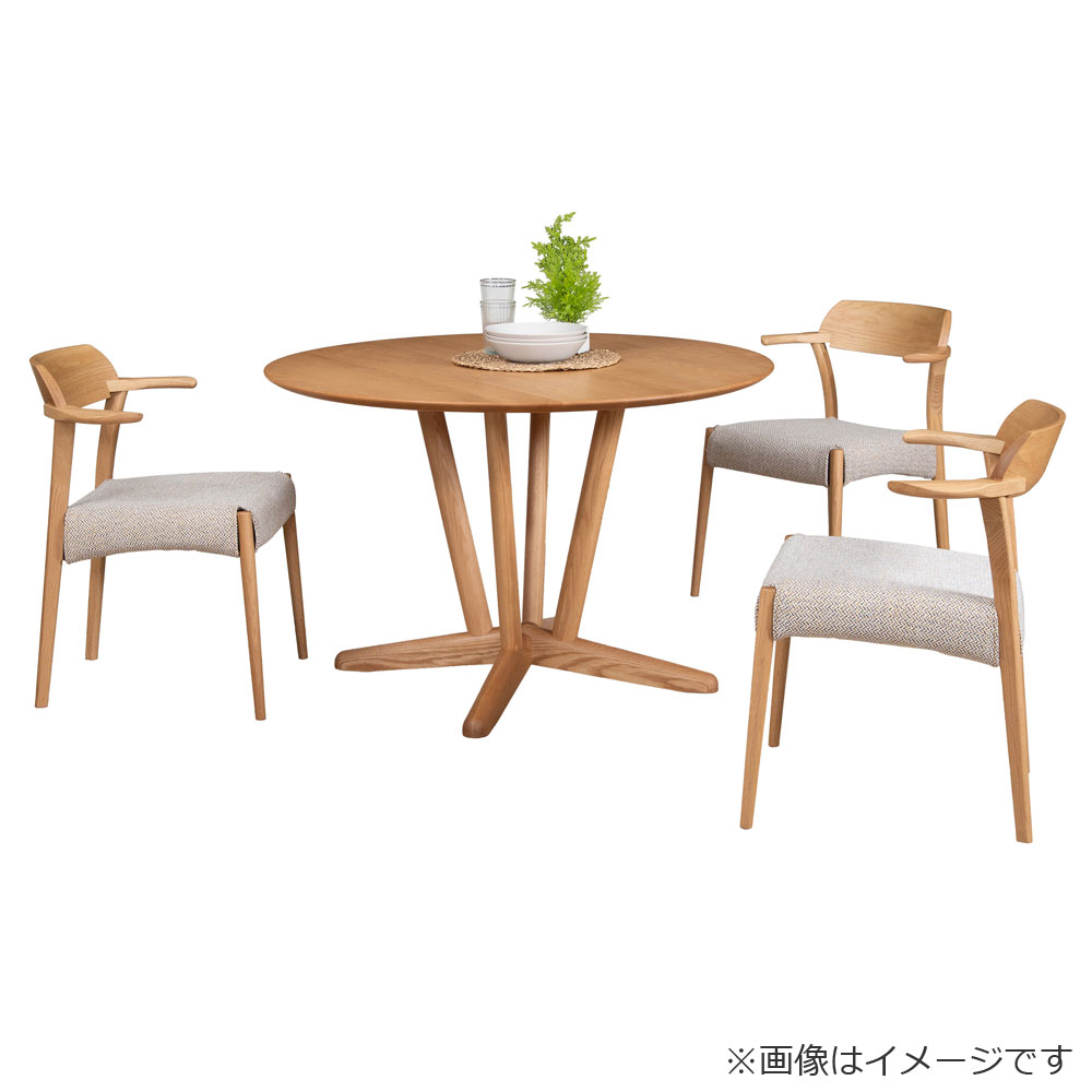ダイニングチェア(肘付き)「YUME3 309セミアームチェア」オーク材 NA色 座面PVC BK色 カバー全3色