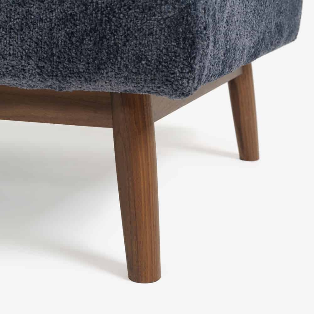 スツール「ファルコ」布ネイビー色 #6:6142 脚部LWN色【受注生産品】