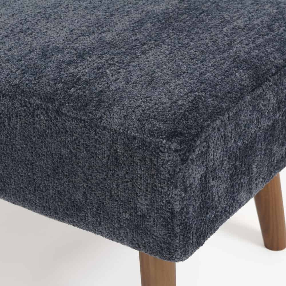 スツール「ファルコ」布ネイビー色 #6:6142 脚部LWN色【受注生産品】