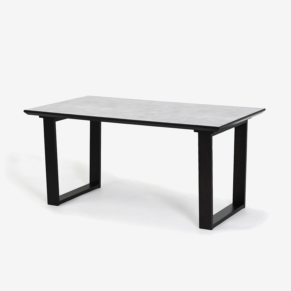 ダイニングテーブル「GT」2本脚タイプ ガラス天板 全4色 全2サイズ
