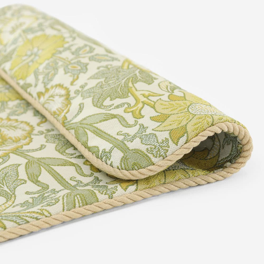 クッションカバー「ピンクアンドローズ」イエロー 45cm角 Morris Design Studio(モリス)