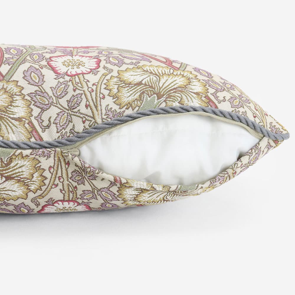 クッションカバー「ピンクアンドローズ」ピンク 45cm角 Morris Design Studio(モリス)