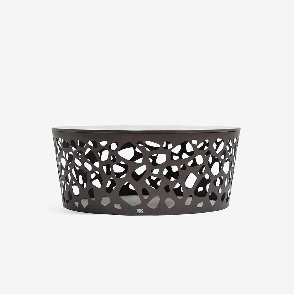 ROLF BENZ（ロルフベンツ）センターテーブル「926-344」直径80cm 天然石 グラファイトブラウン【次回入荷未定】