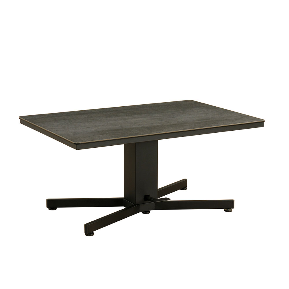 昇降式ダイニングテーブル「アレット」幅120cm セラミック天板 ストームグレイ色