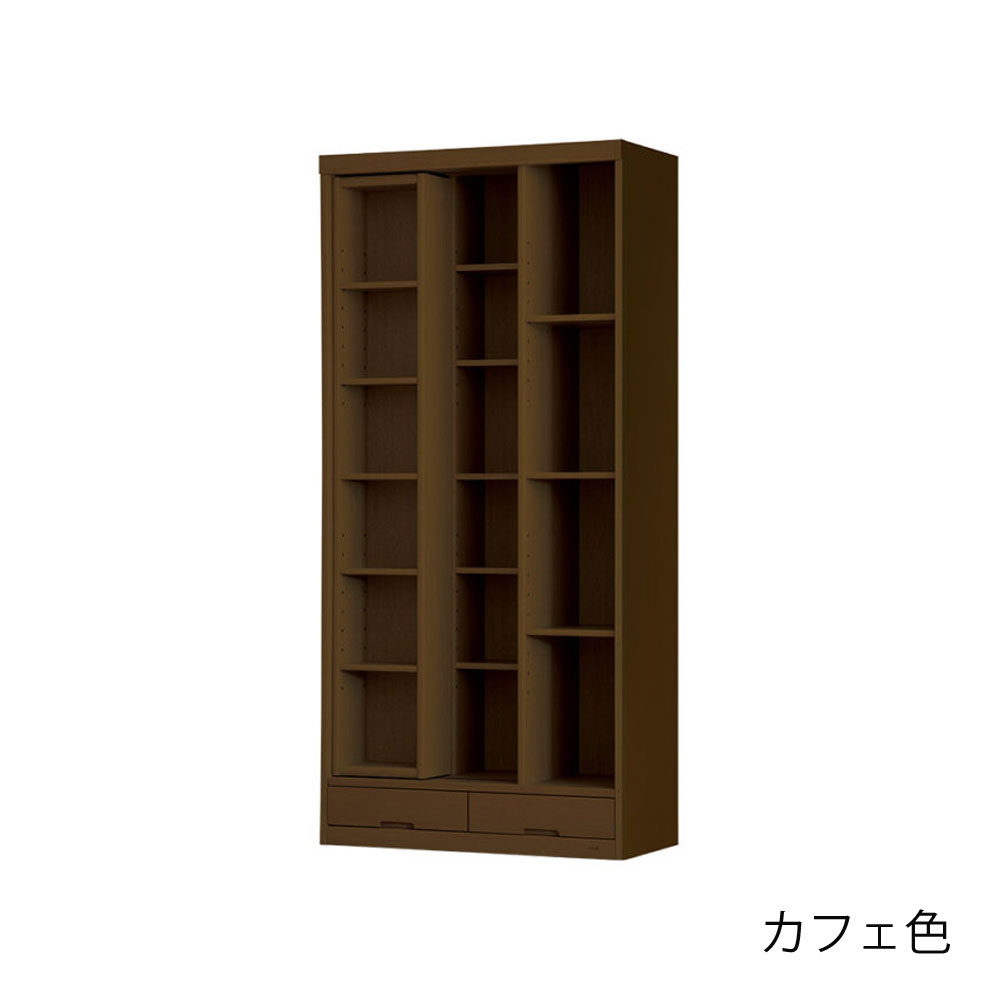 浜本工芸　書棚「No.8604S・No.8600S・No.8608S」スライドタイプ 幅85.1cm 全3色［No.8600］