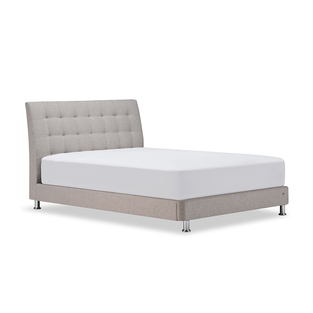 FranceBed（フランスベッド）ベッドフレーム「IQ アシュフォード」布張り LGYグレー色 全7サイズ