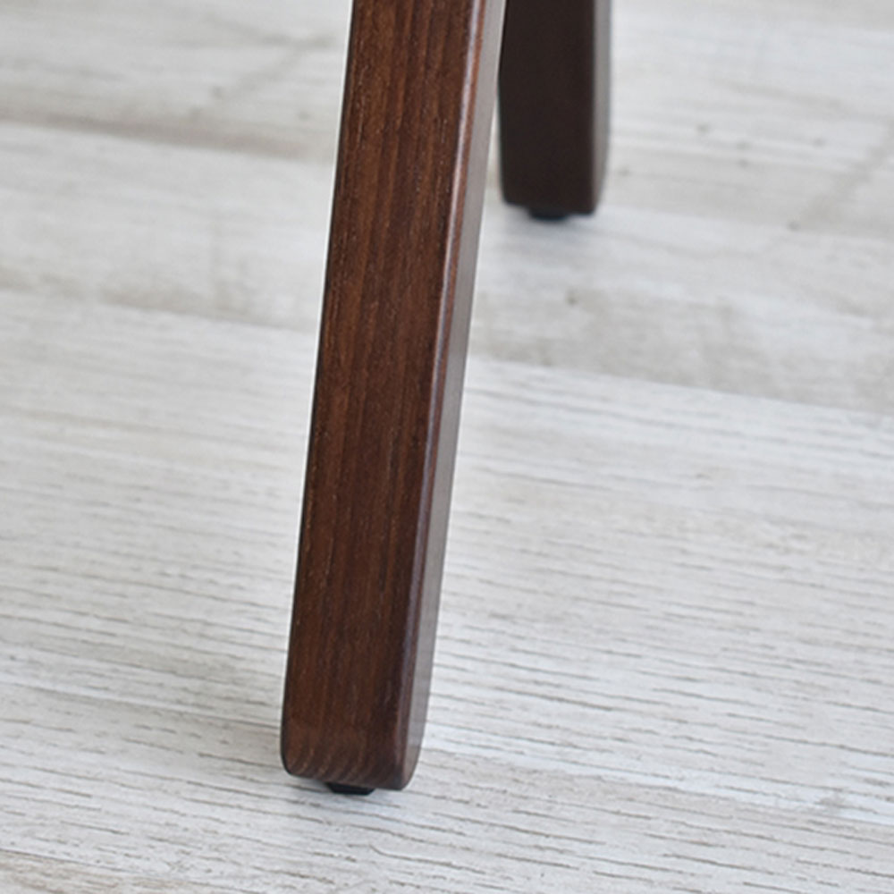 PoltronaFrau（ポルトローナ・フラウ）サイドテーブル「レン」革キャメル色 ウォールナット材