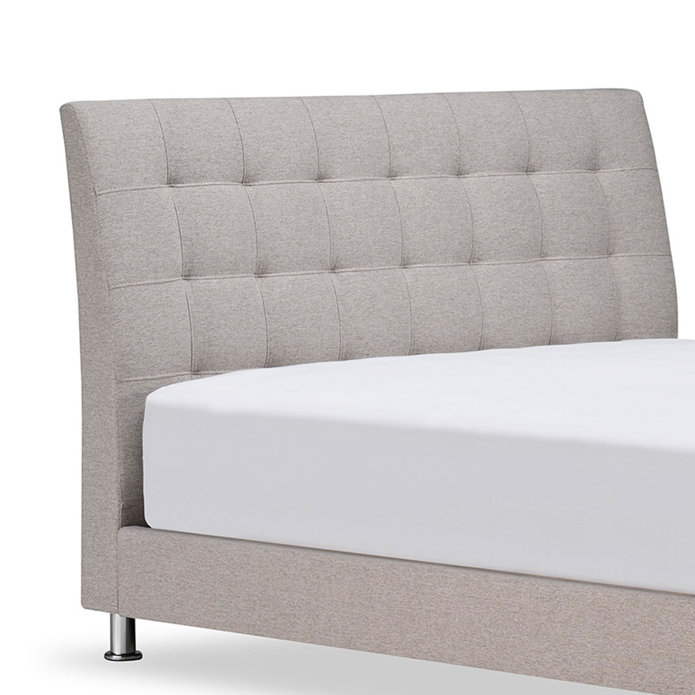 FranceBed（フランスベッド）ベッドフレーム「IQ アシュフォード」布張り LGYグレー色 全7サイズ
