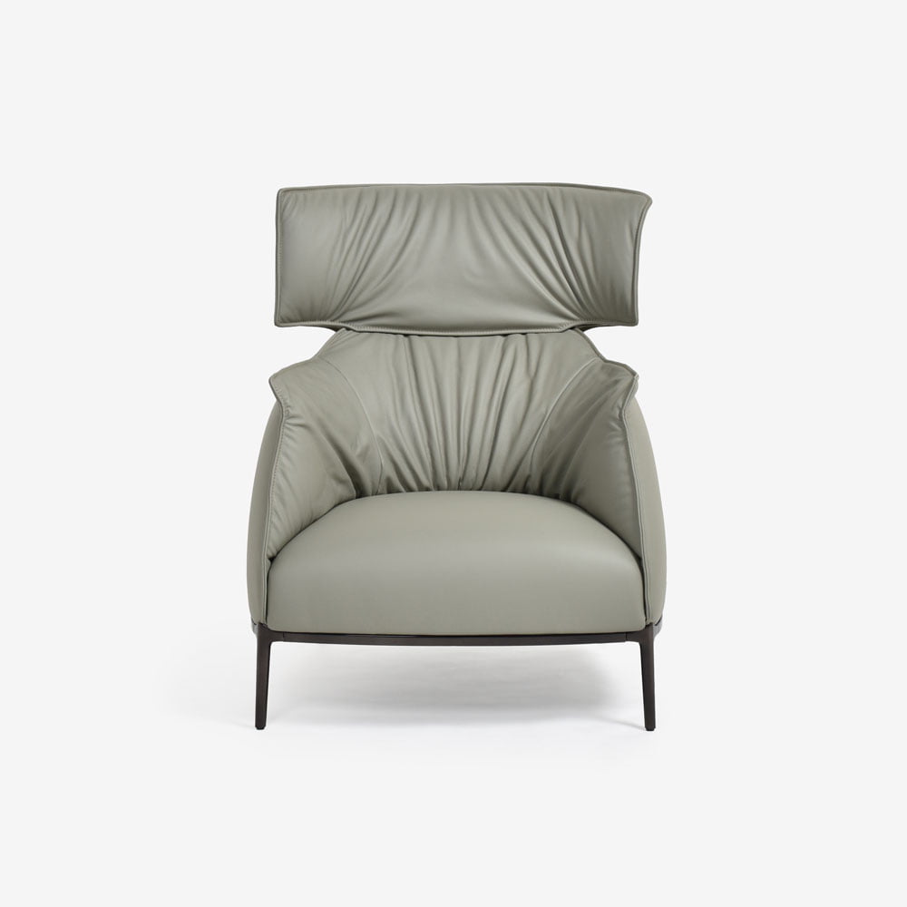 PoltronaFrau（ポルトローナ・フラウ）アームチェア「アーチボルドキング」革ライトグリーン色