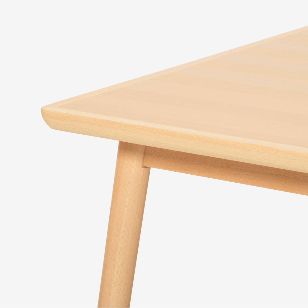秋田木工 ダイニングテーブル「M-T001」ブナ材ナチュラル色 全3サイズ