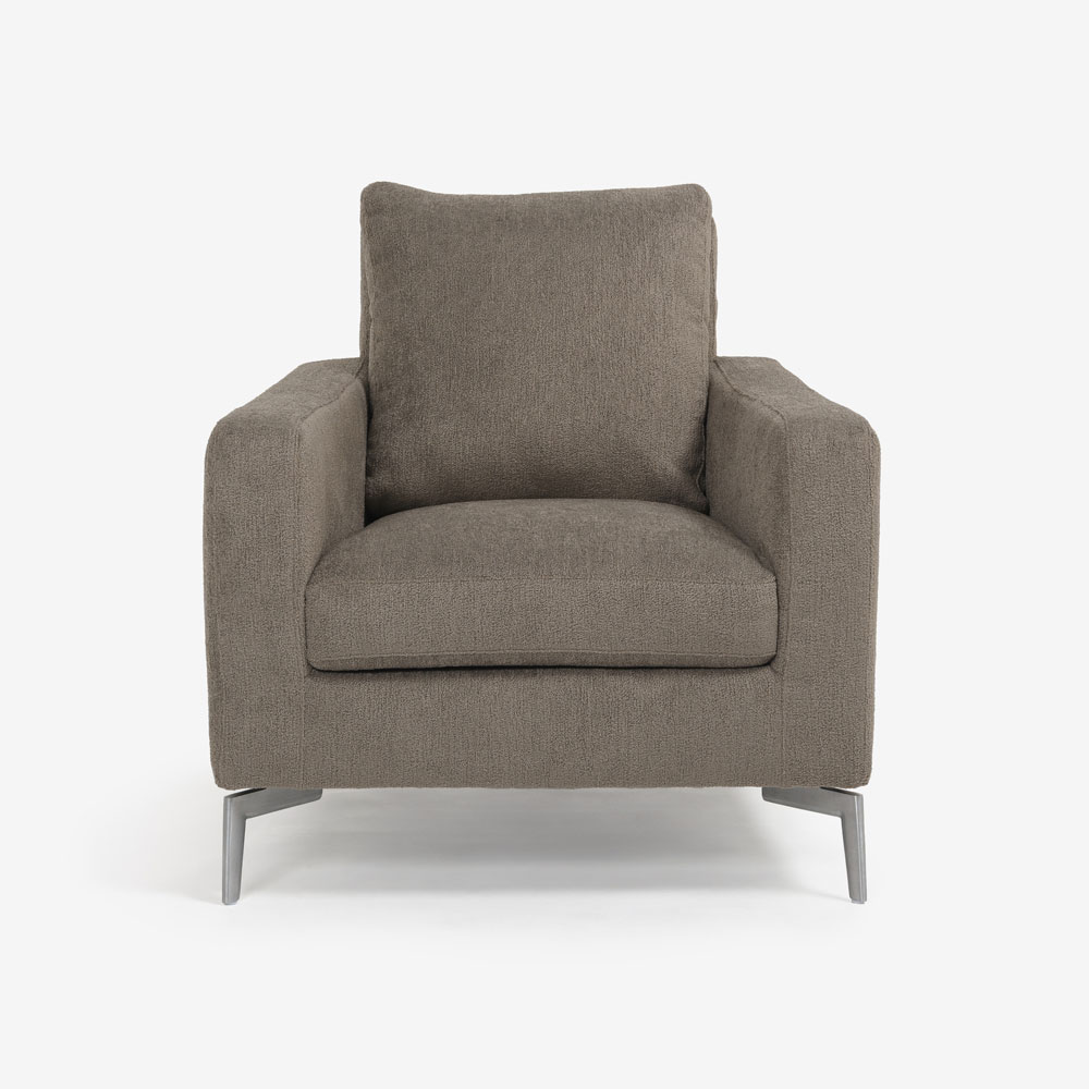 erba（エルバイタリア）アームチェア「ベラビスタ」布グレージュ色 FAVOLA403