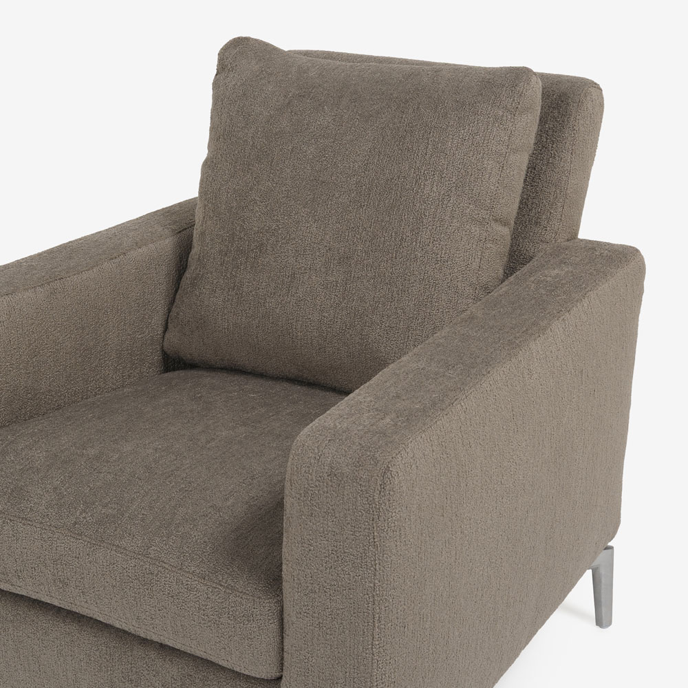 erba（エルバイタリア）アームチェア「ベラビスタ」布グレージュ色 FAVOLA403