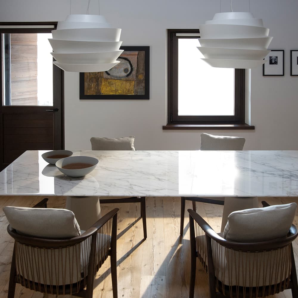 PoltronaFrau(ポルトローナ・フラウ)ダイニングテーブル 「メサドゥーエ」幅260cm 大理石アラベスカート