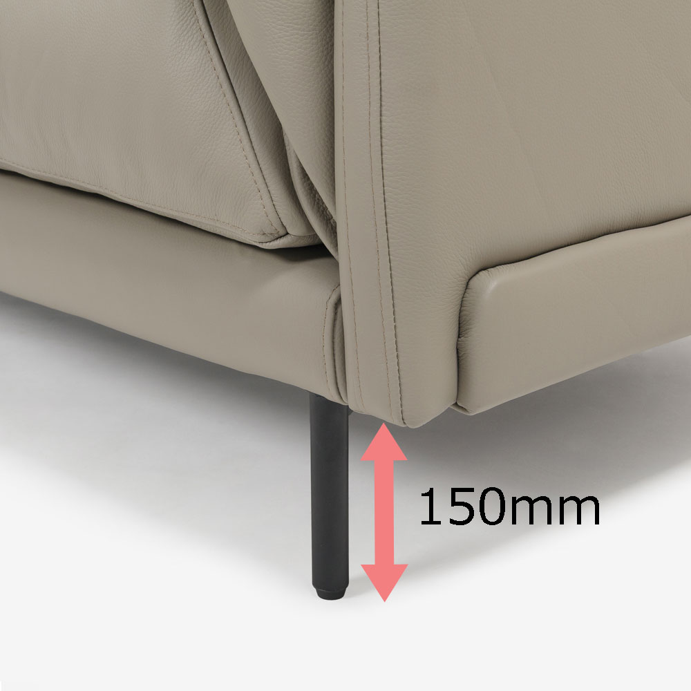 CORIUM（コリウム）ソファ 3人掛け 「ジェローム model.CO-0566」幅206cm 革#CO-JBE530E トープ