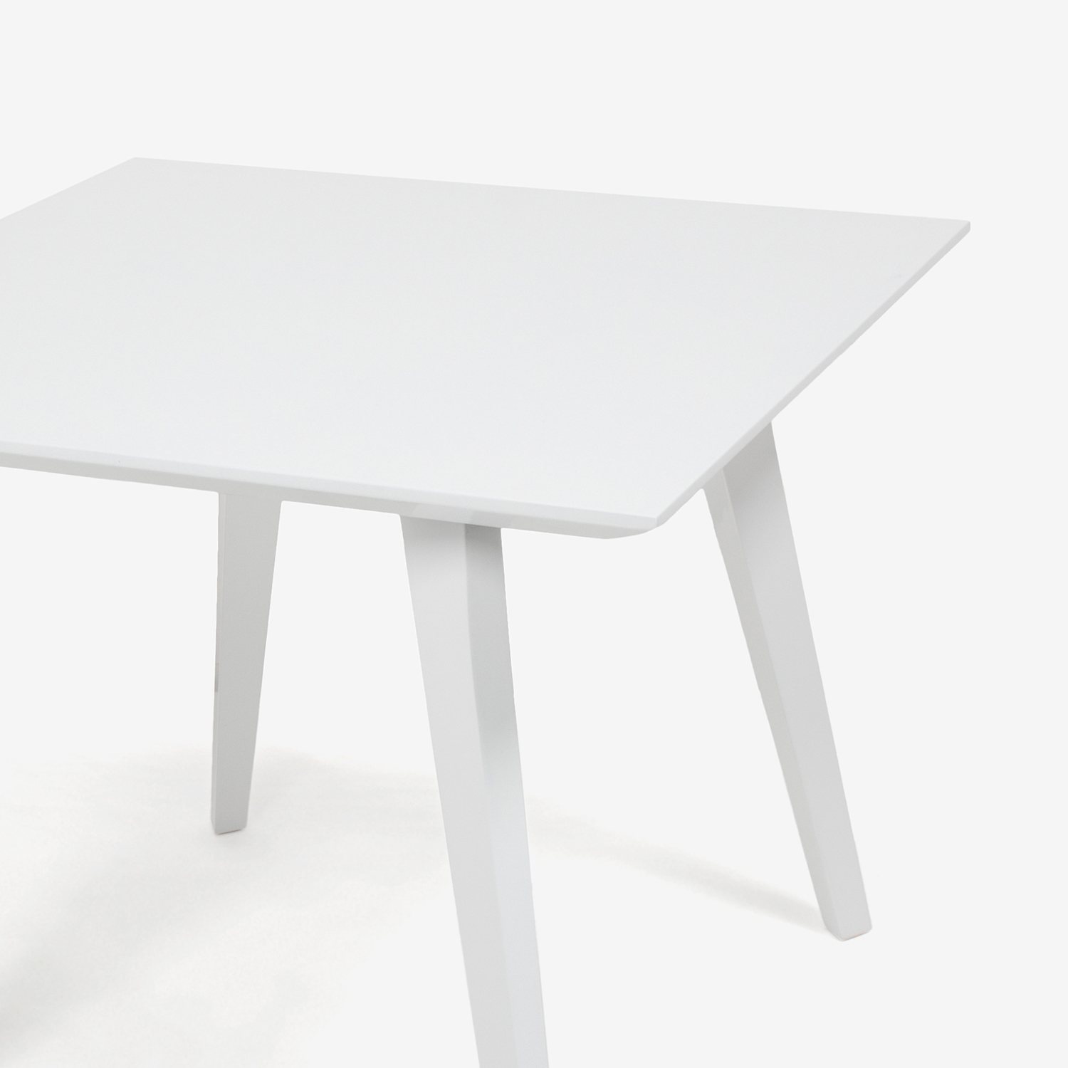 ダイニングテーブル「ジャスト」幅85cm ホワイト色 角脚【決算セールのため30%OFF】