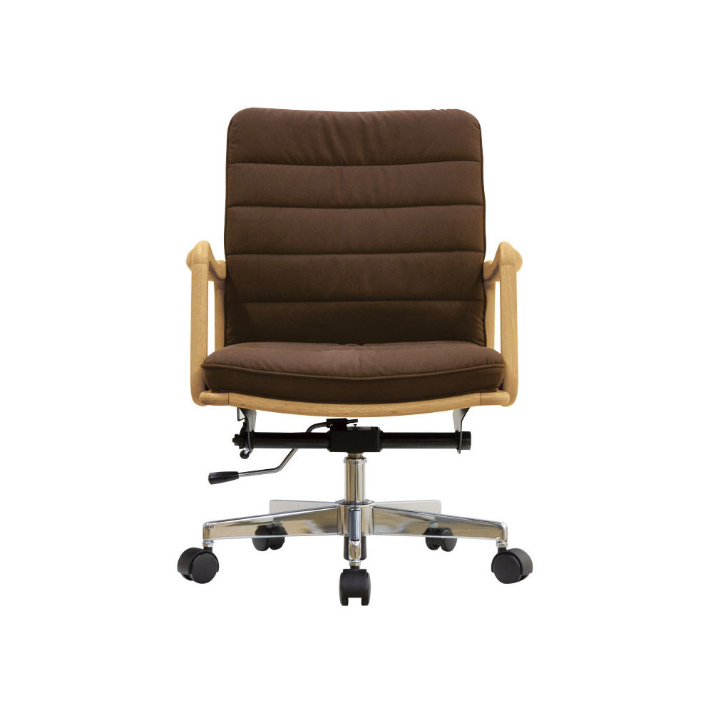 浜本工芸 回転椅子（肘付き）「DSA-3004」オーク材ナチュラル色 ディナミカSG38［No.3000］