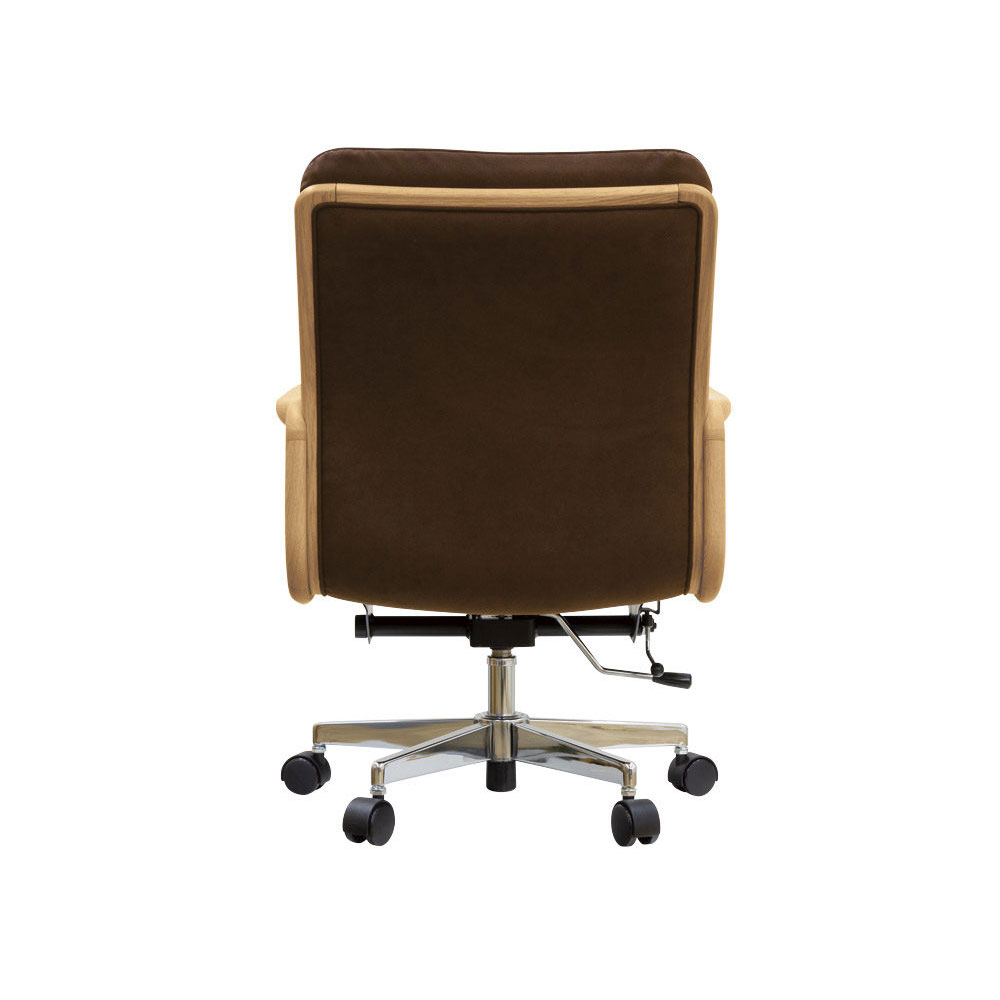 浜本工芸 回転椅子（肘付き）「DSA-3004」オーク材ナチュラル色 ディナミカSG38［No.3000］