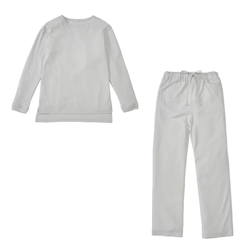 ナイトウェア 上下セット「newmine（ニューミン）コスメティックスナイトウェア NM4604」スムースボートネック グレー レディース  全3サイズ nishikawa（西川）