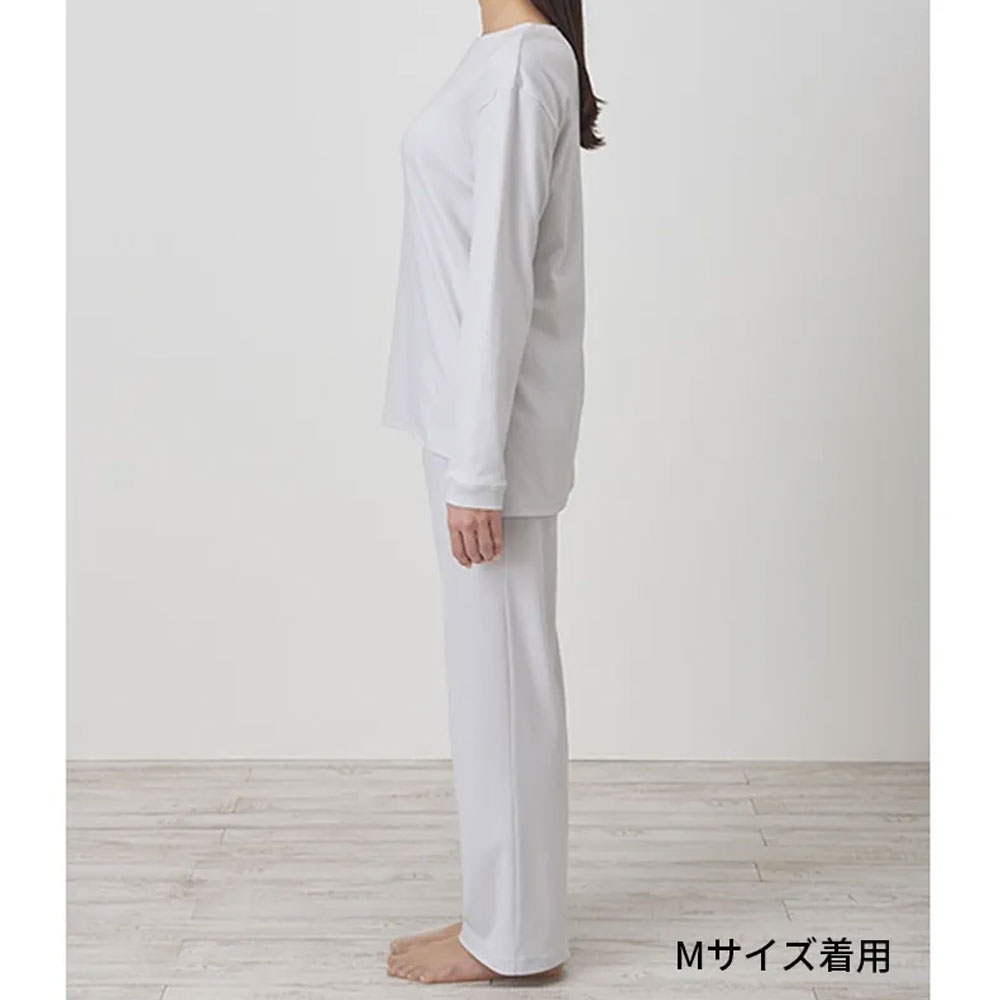 ナイトウェア 上下セット「newmine（ニューミン）コスメティックスナイトウェア NM4604」スムースボートネック グレー レディース  全3サイズ nishikawa（西川）