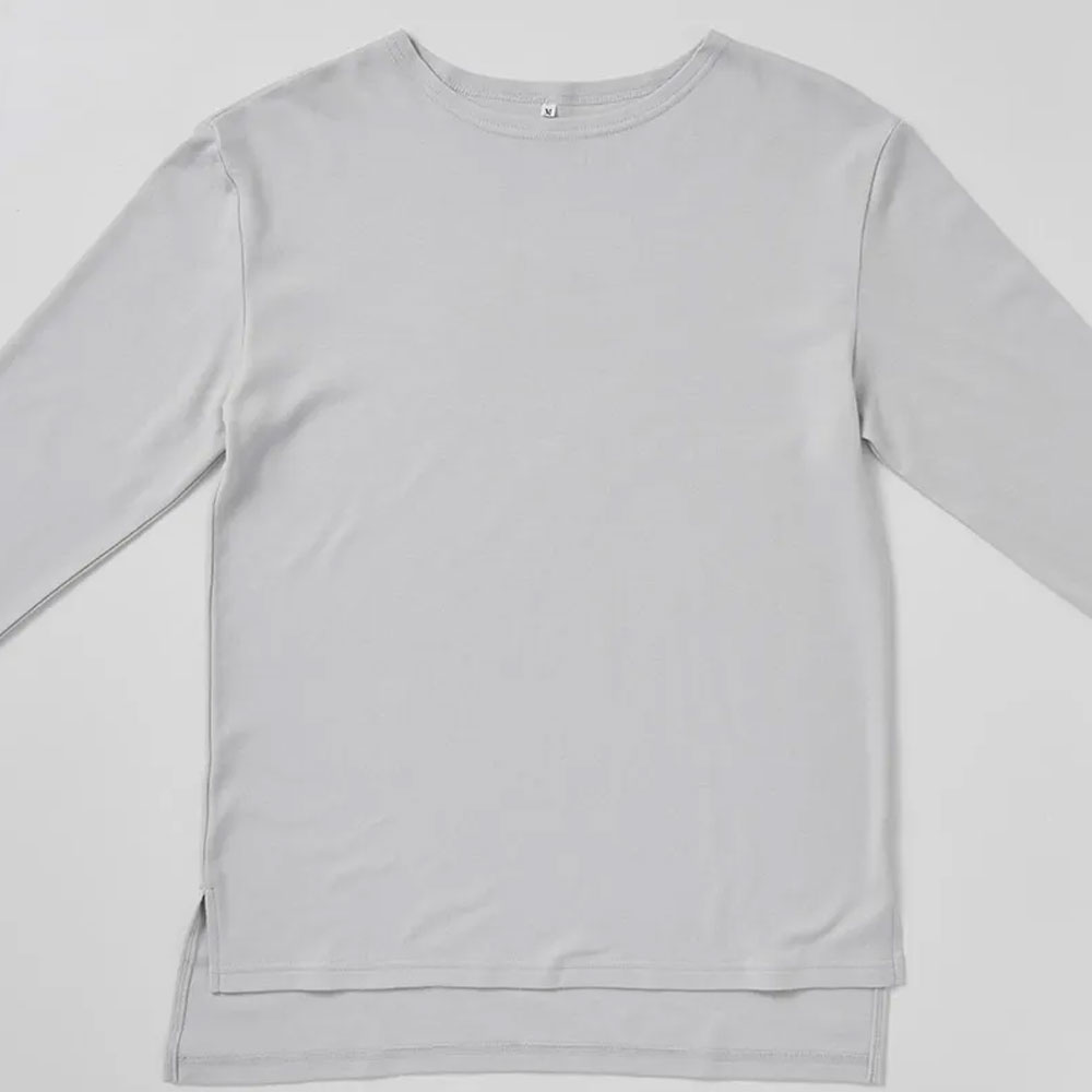 ナイトウェア 上下セット「newmine（ニューミン）コスメティックスナイトウェア NM4604」スムースボートネック グレー レディース  全3サイズ nishikawa（西川）