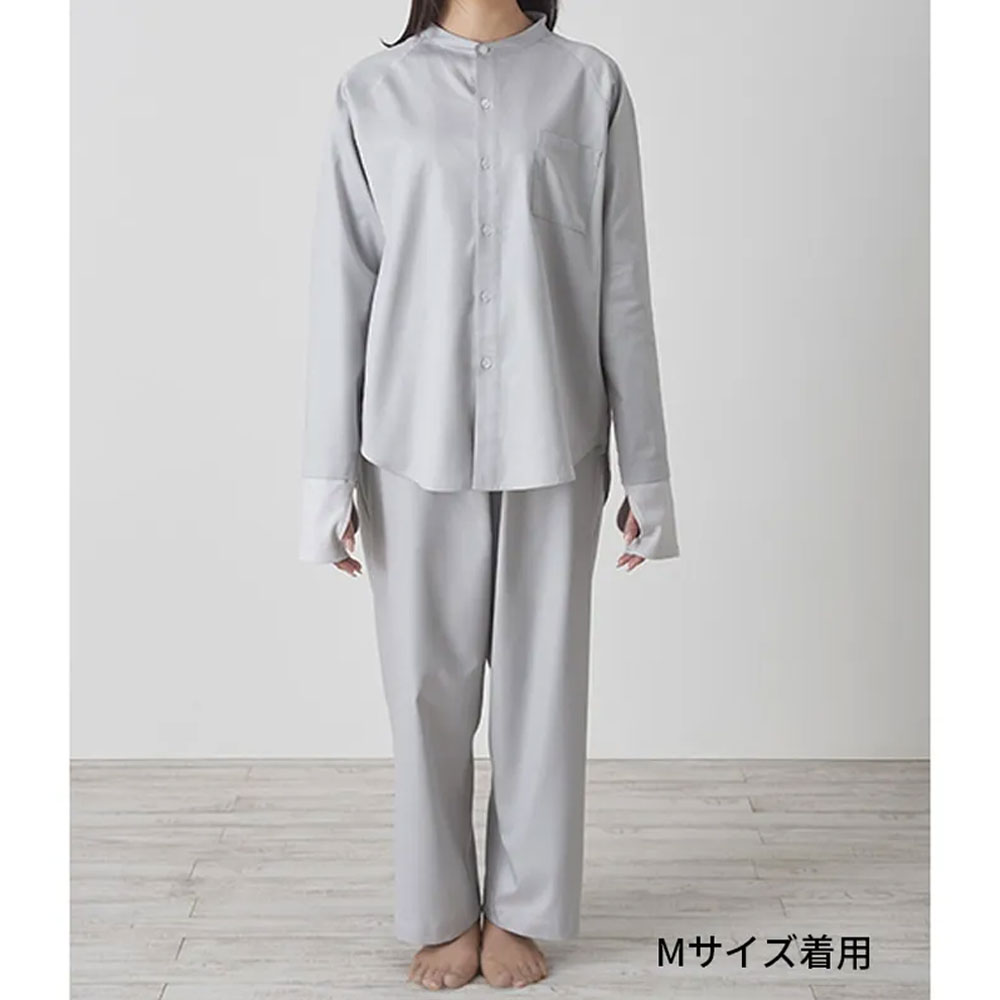 ナイトウェア 上下セット「newmine（ニューミン）コスメティックスナイトウェア NM4602」X-Back スタンドカラー 男女兼用 全3サイズ 全2色 nishikawa（西川）