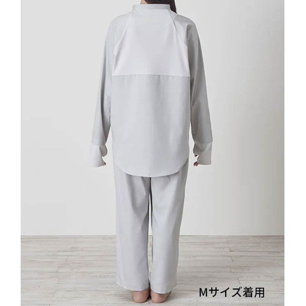 ナイトウェア 上下セット「newmine（ニューミン）コスメティックスナイトウェア NM4602」X-Back スタンドカラー 男女兼用 全3サイズ 全2色 nishikawa（西川）