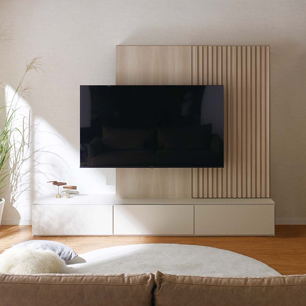 Pamouna（パモウナ）テレビボード「KP-2400」幅240cm 全16色【壁掛けTV金具セット】
