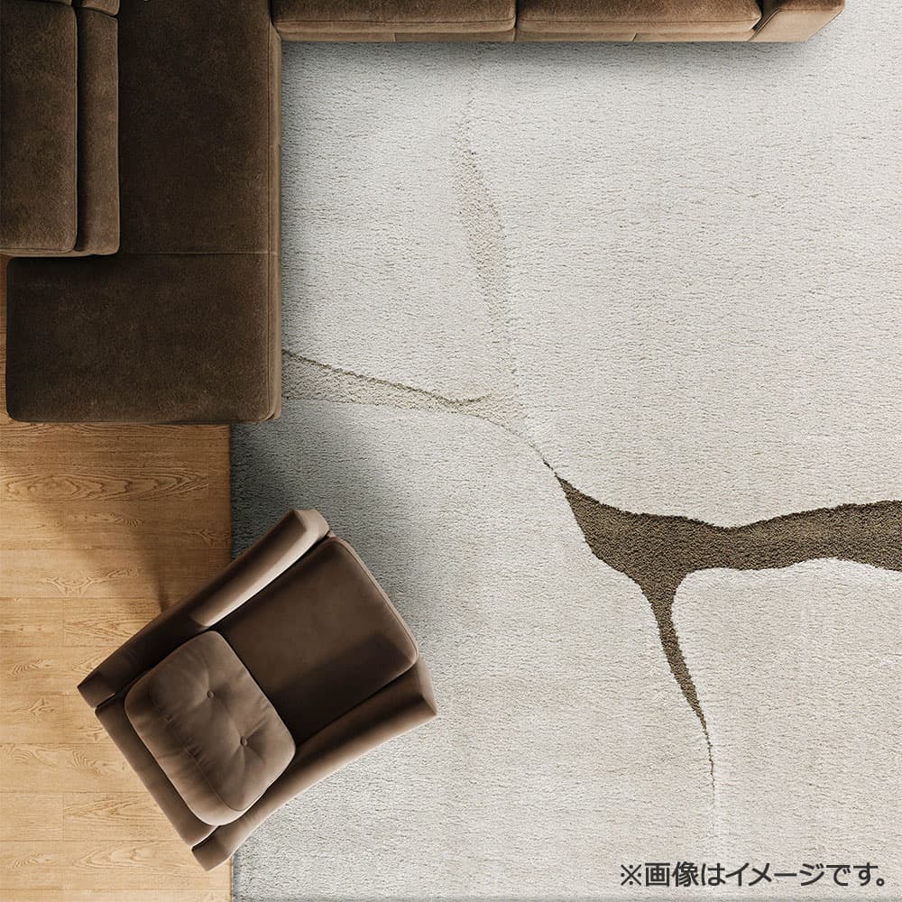 ウィルトンラグ「Elfe エルフ」6292（ベージュ・アイボリー）全4サイズ 防炎