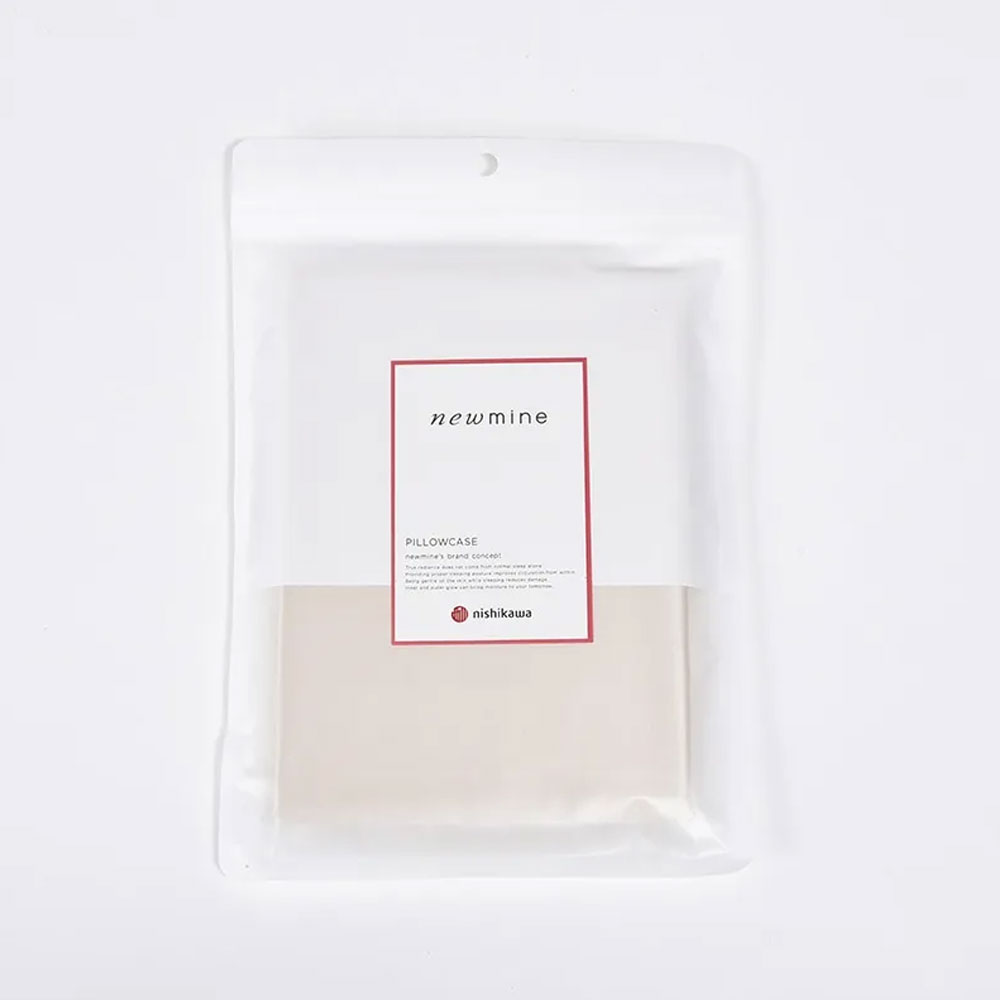まくらカバー（横被せ）「newmine（ニューミン）モイスチャータッチピローケース/シルク混 NM3654」ゴールド491 nishikawa（西川）
