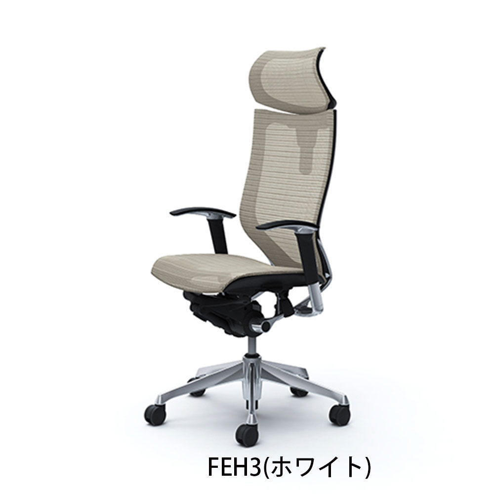 vi オカムラ バロン ハイバック 背・座メッシュ 可動肘 2014年製 中古 