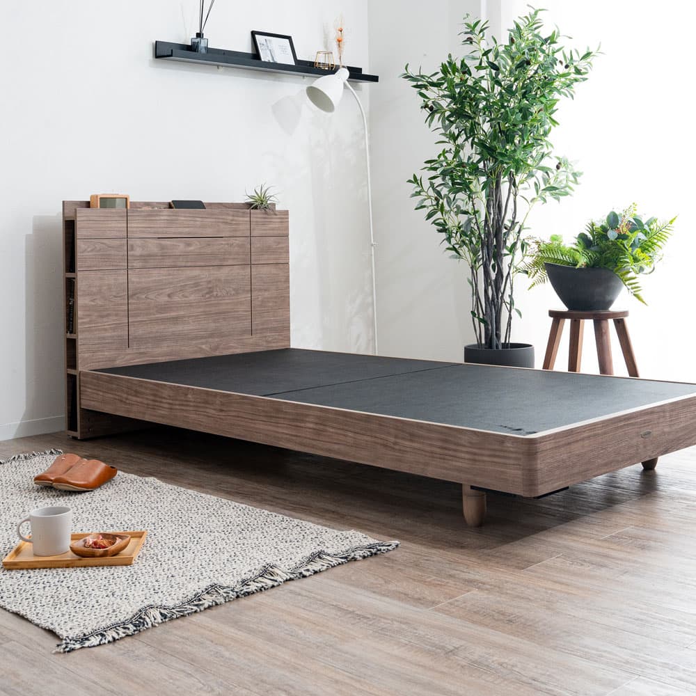 ベッドフレーム「レンヌブックスタンド」レッグタイプ 全2色 全3サイズ