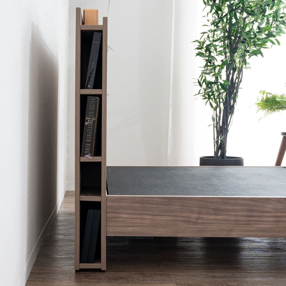 ベッドフレーム「レンヌブックスタンド」レッグタイプ 全2色 全3サイズ