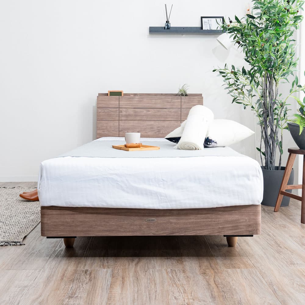 ベッドフレーム「レンヌブックスタンド」レッグタイプ 全2色 全3サイズ