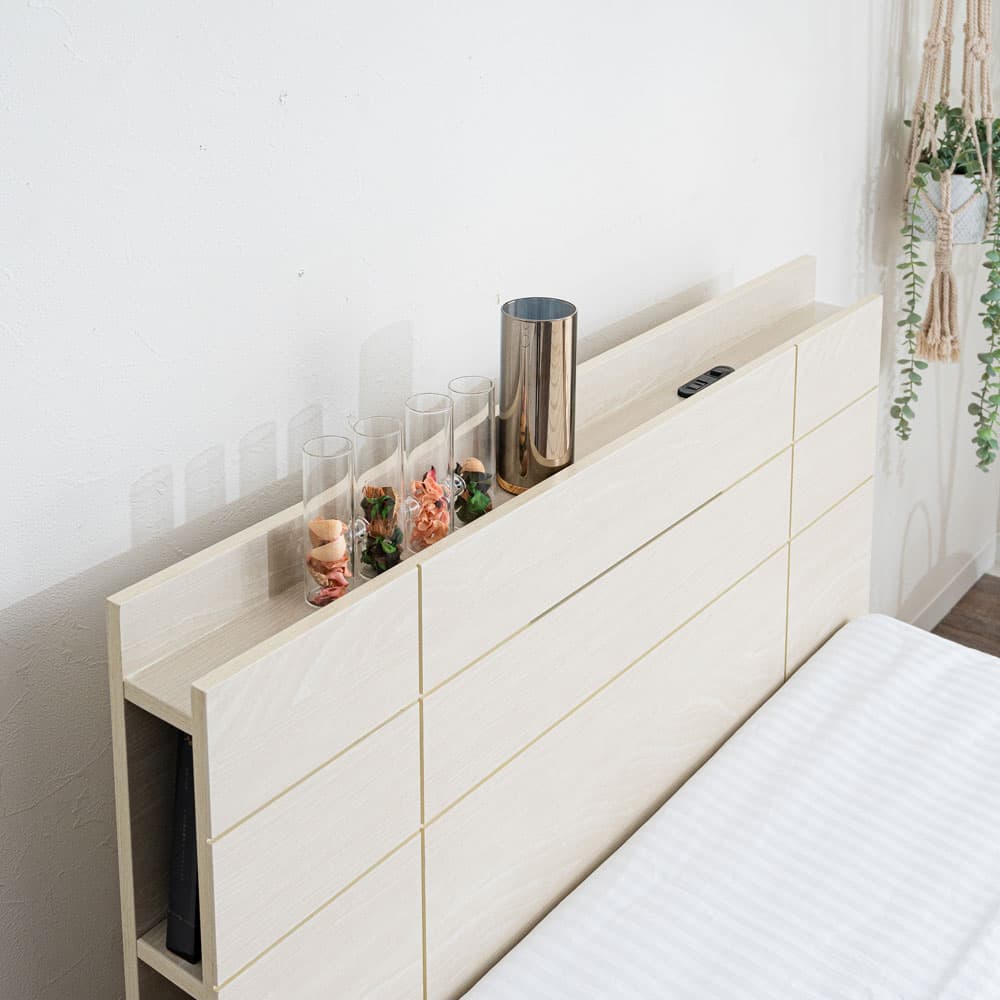 ベッドフレーム「レンヌブックスタンド」レッグタイプ 全2色 全3サイズ