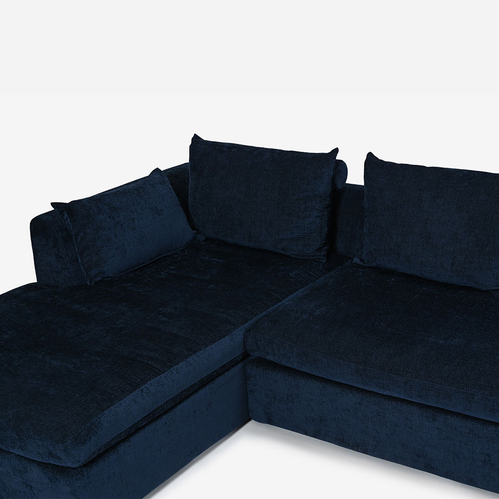 カウチソファ2点セット「OP08（オプティオ08）」幅278cm カバーリング仕様 布#2B ネルソンネイビー【受注生産品】