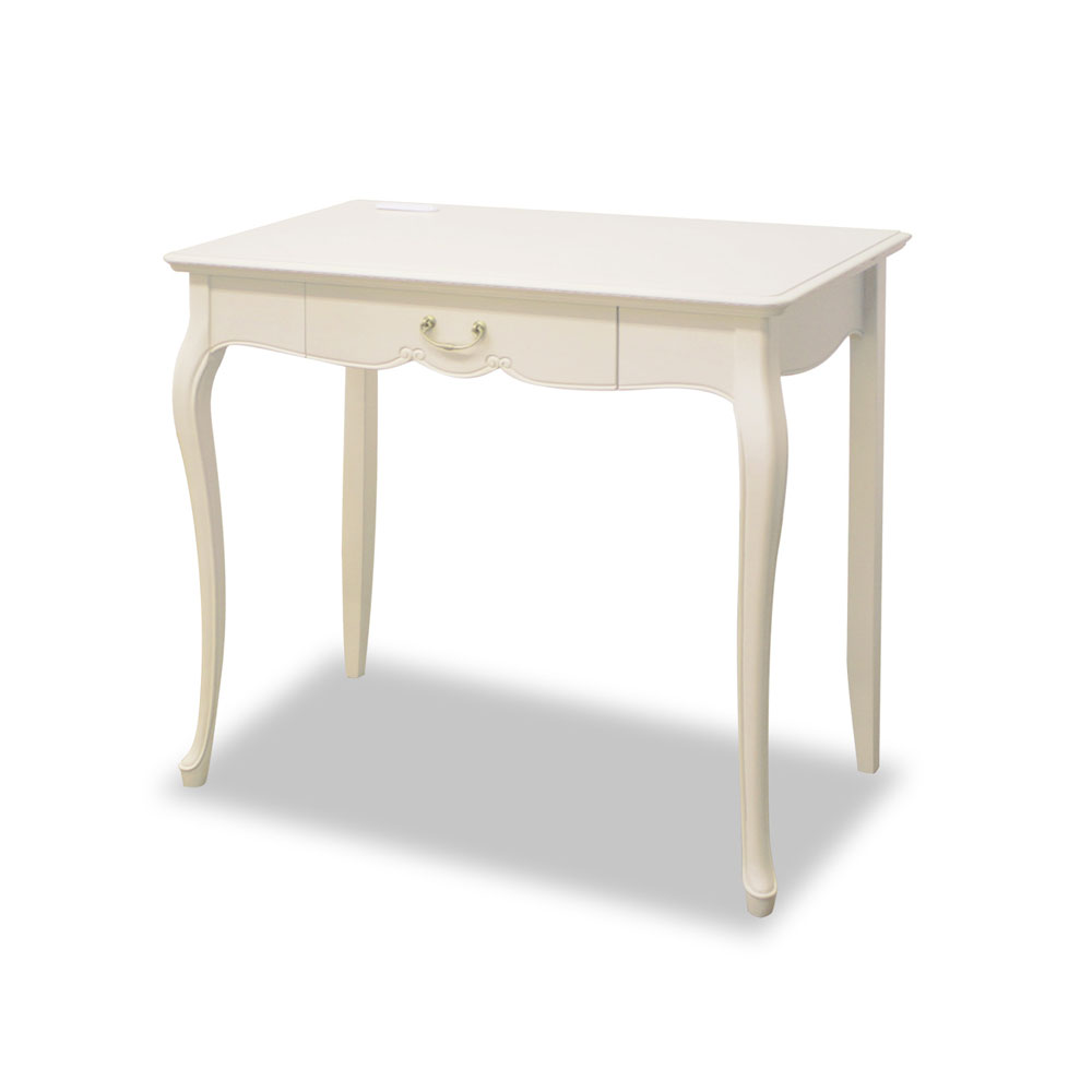 コンソールテーブル「フルールE WH」幅80cm リンデン材ホワイトウォッシュ色