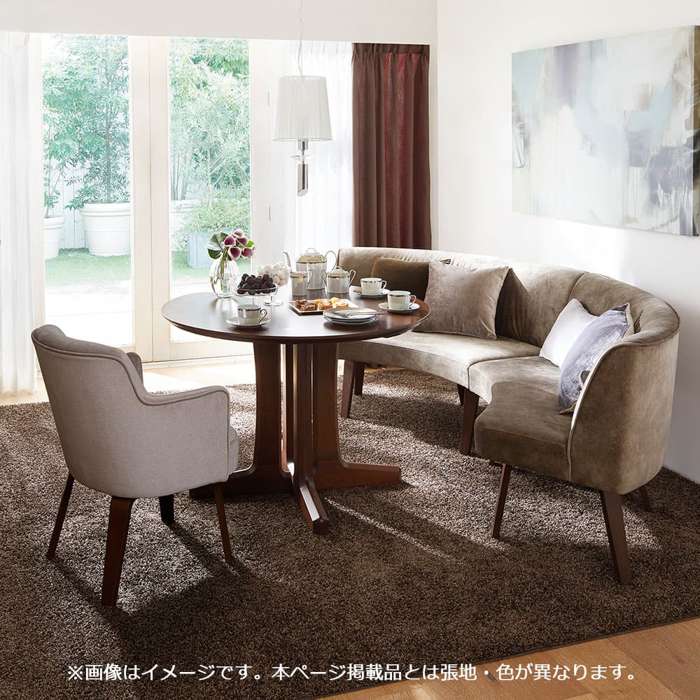 ラウンドベンチ2点セット「OP09（オプティオ09）」布#3 マーブル#90【受注生産品】