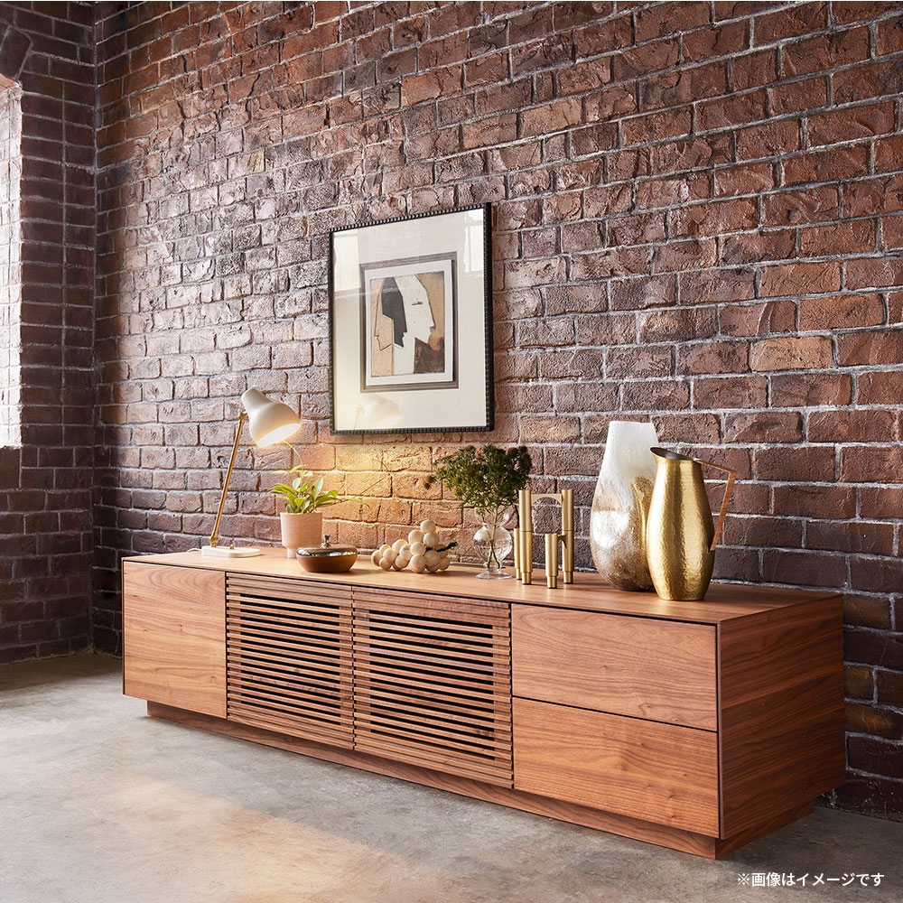 MASTERWAL(マスターウォール)テレビボード「SUPREMO スプレモ SPAV20048-A-WN」幅200cm 奥行48cm ウォールナット材 オイル仕上げ【受注生産品】