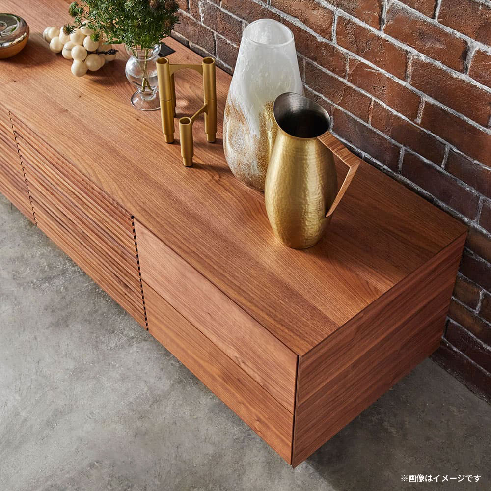 MASTERWAL(マスターウォール)テレビボード「SUPREMO スプレモ SPAV20048-A-WN」幅200cm 奥行48cm ウォールナット材 オイル仕上げ【受注生産品】