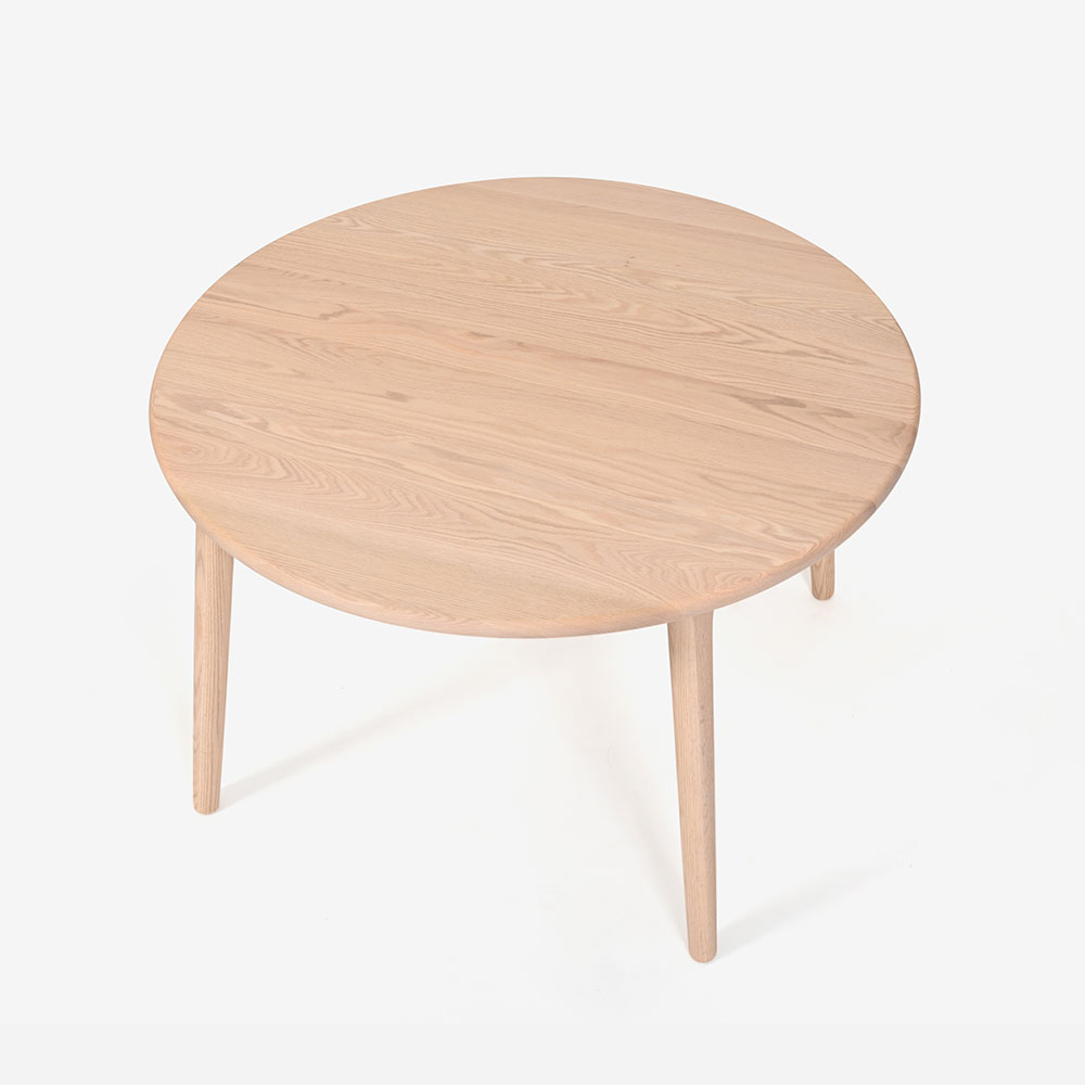 ダイニングテーブル「フィルプラス」円形4本脚タイプ エッジデザイン3種 樹種・塗装色5種【受注生産品】