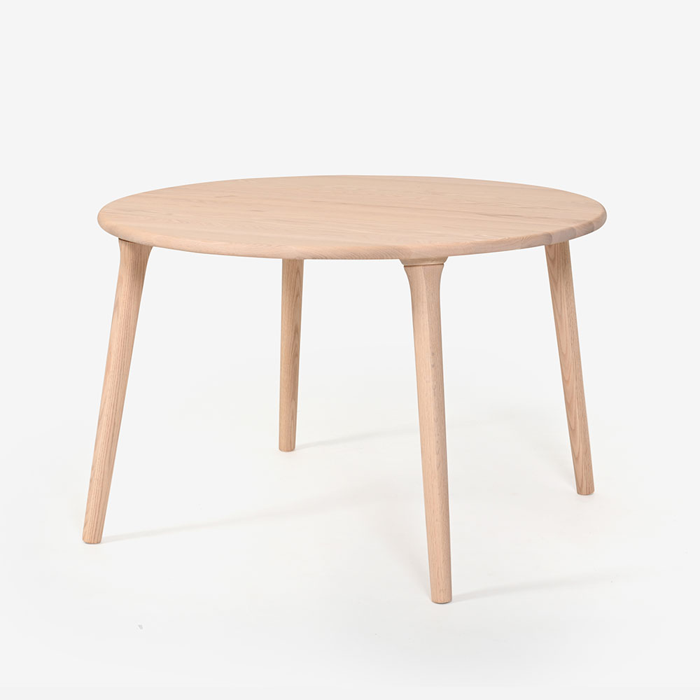 ダイニングテーブル「フィルプラス」円形4本脚タイプ エッジデザイン3種 樹種・塗装色5種【受注生産品】